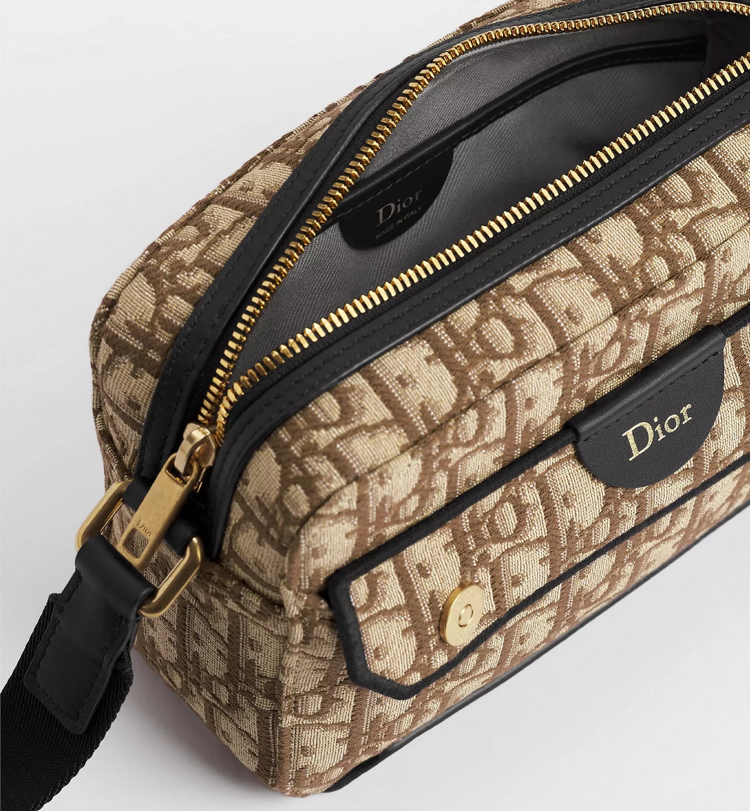 Mini Pocket Dior Jett Zipped Messenger Bag