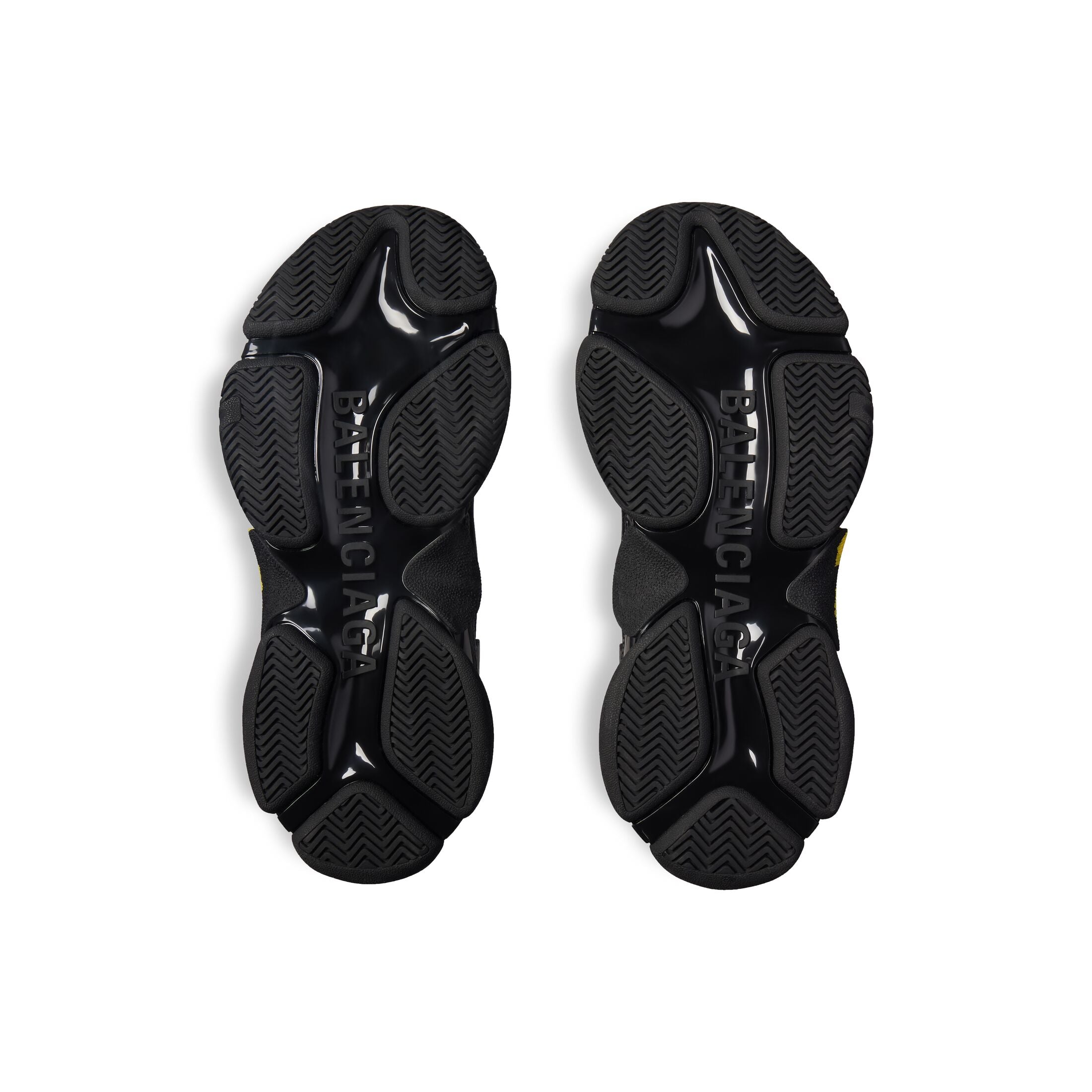 Men's Triple S Tape Type Trainers in Black/yellow