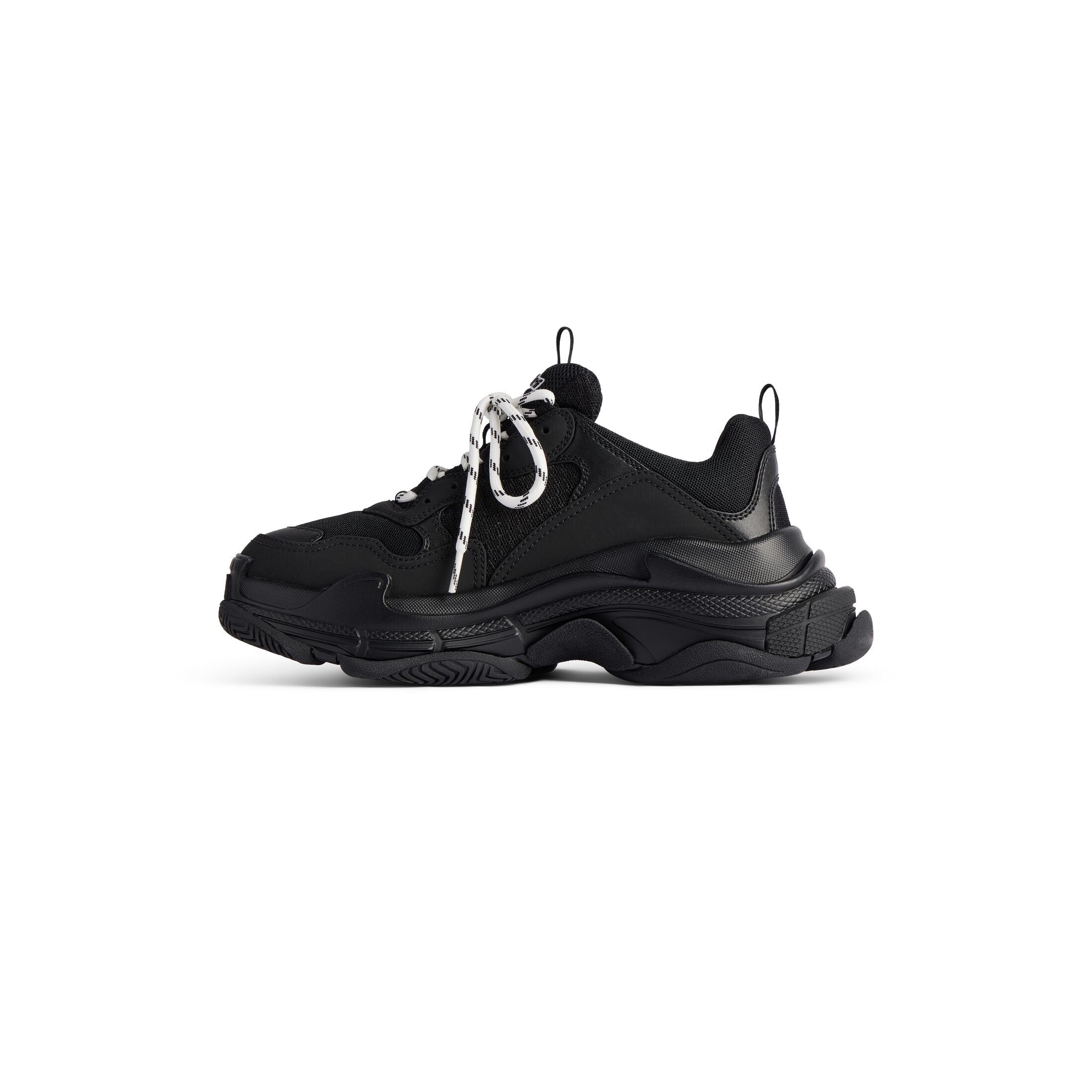 Men's Triple S Tape Type Trainers in Black/yellow