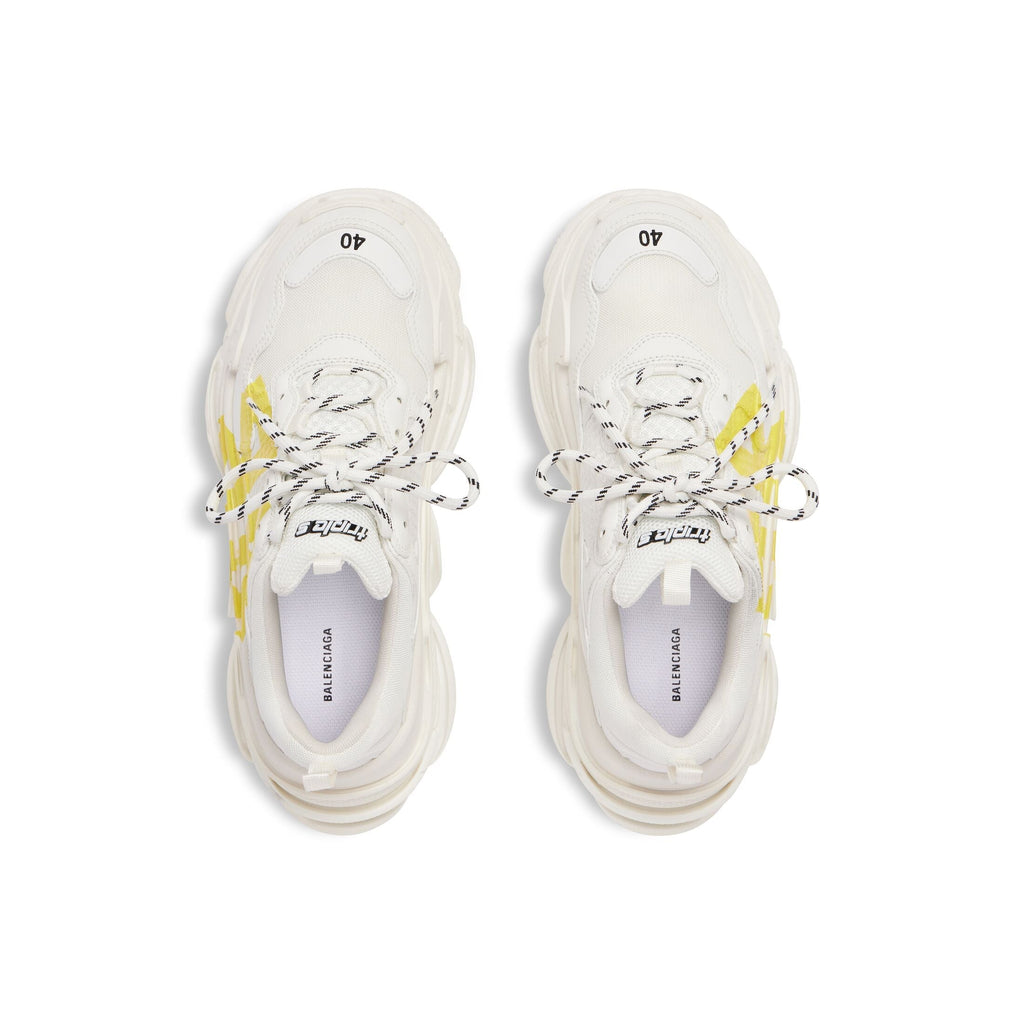 Men's Triple S Tape Type Trainers in White/yellow