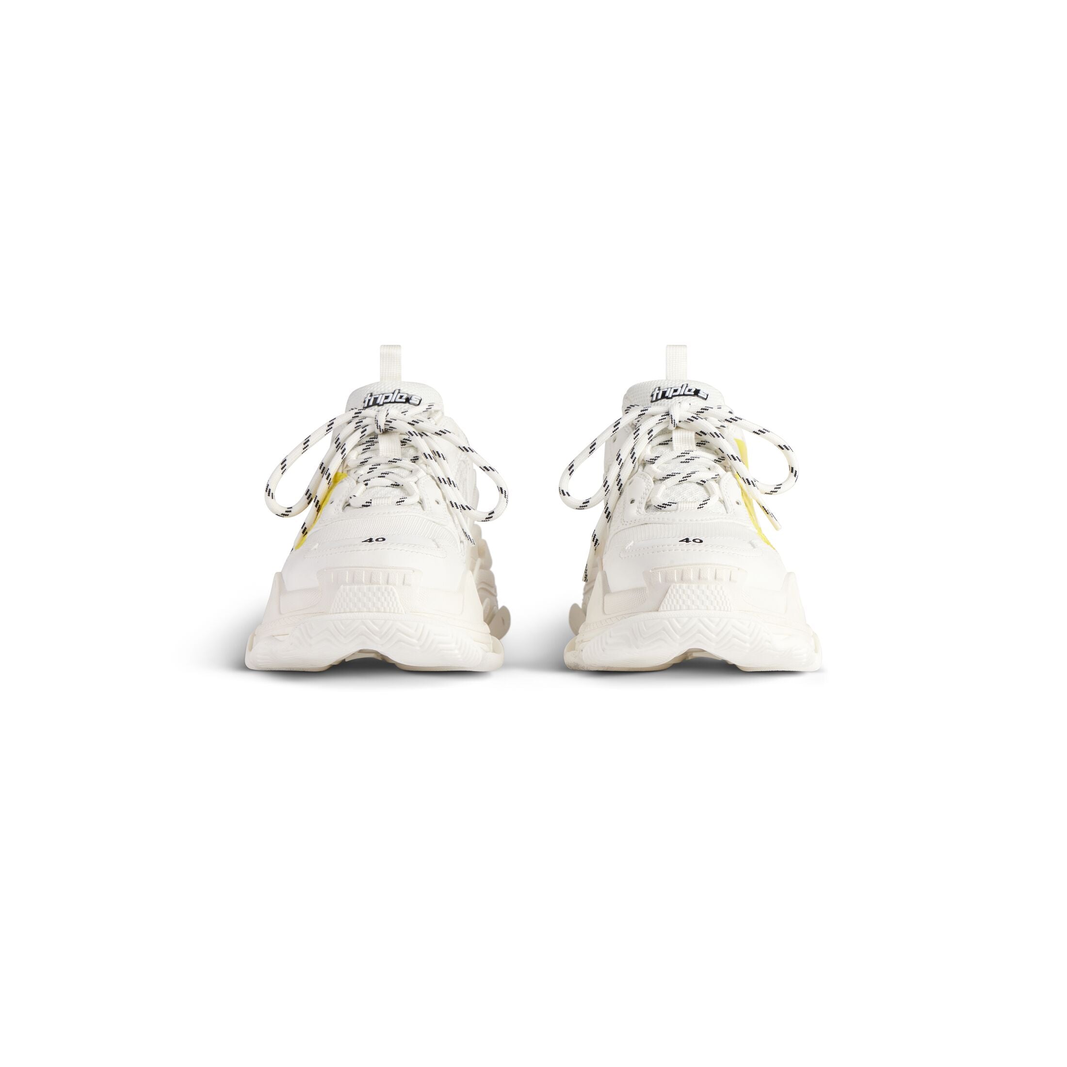 Men's Triple S Tape Type Trainers in White/yellow