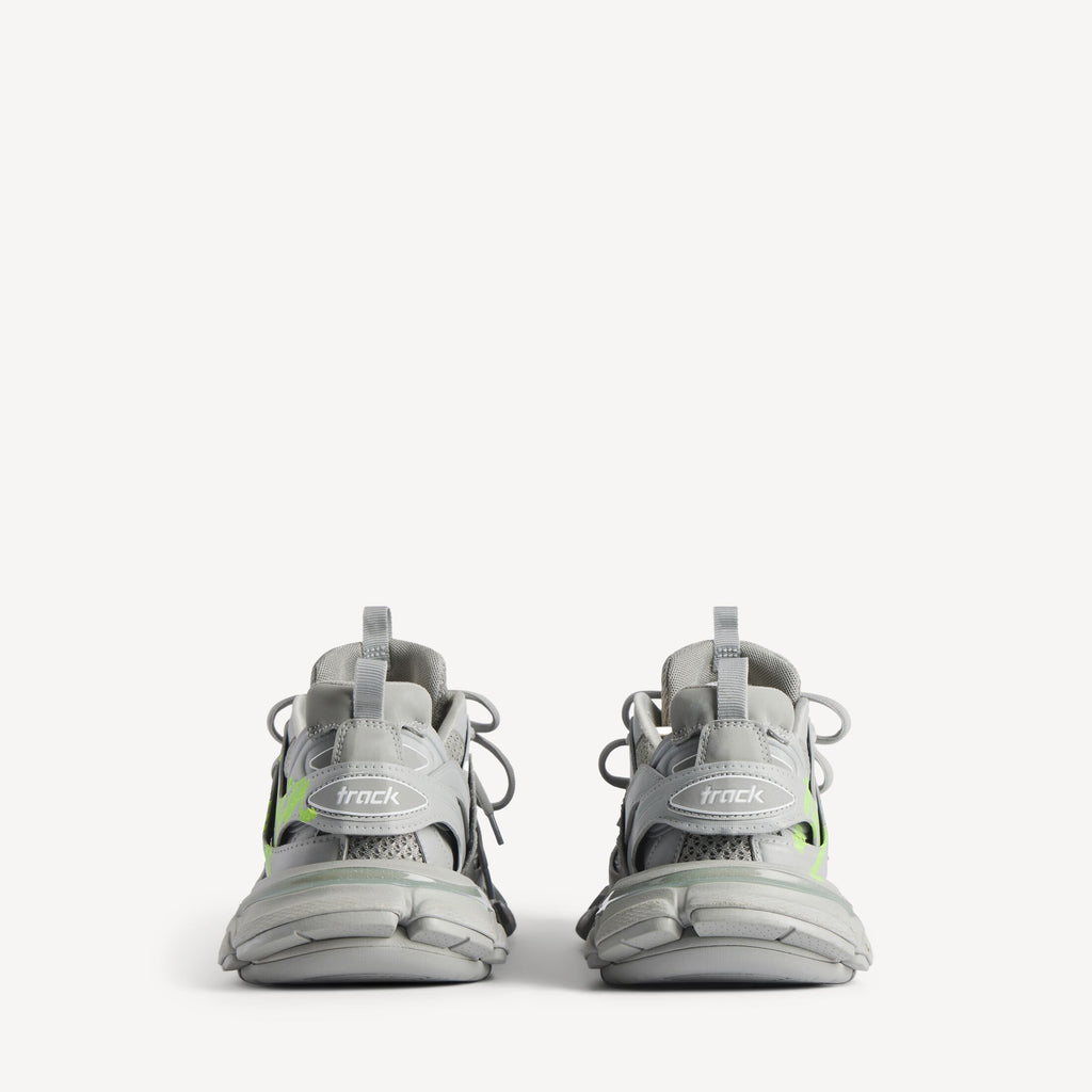 Men's Track Signature Trainers in Grey/neon Yellow