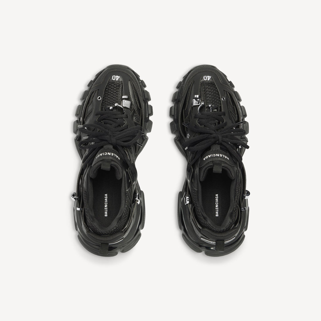 Men's Track Piercing Trainers in Black