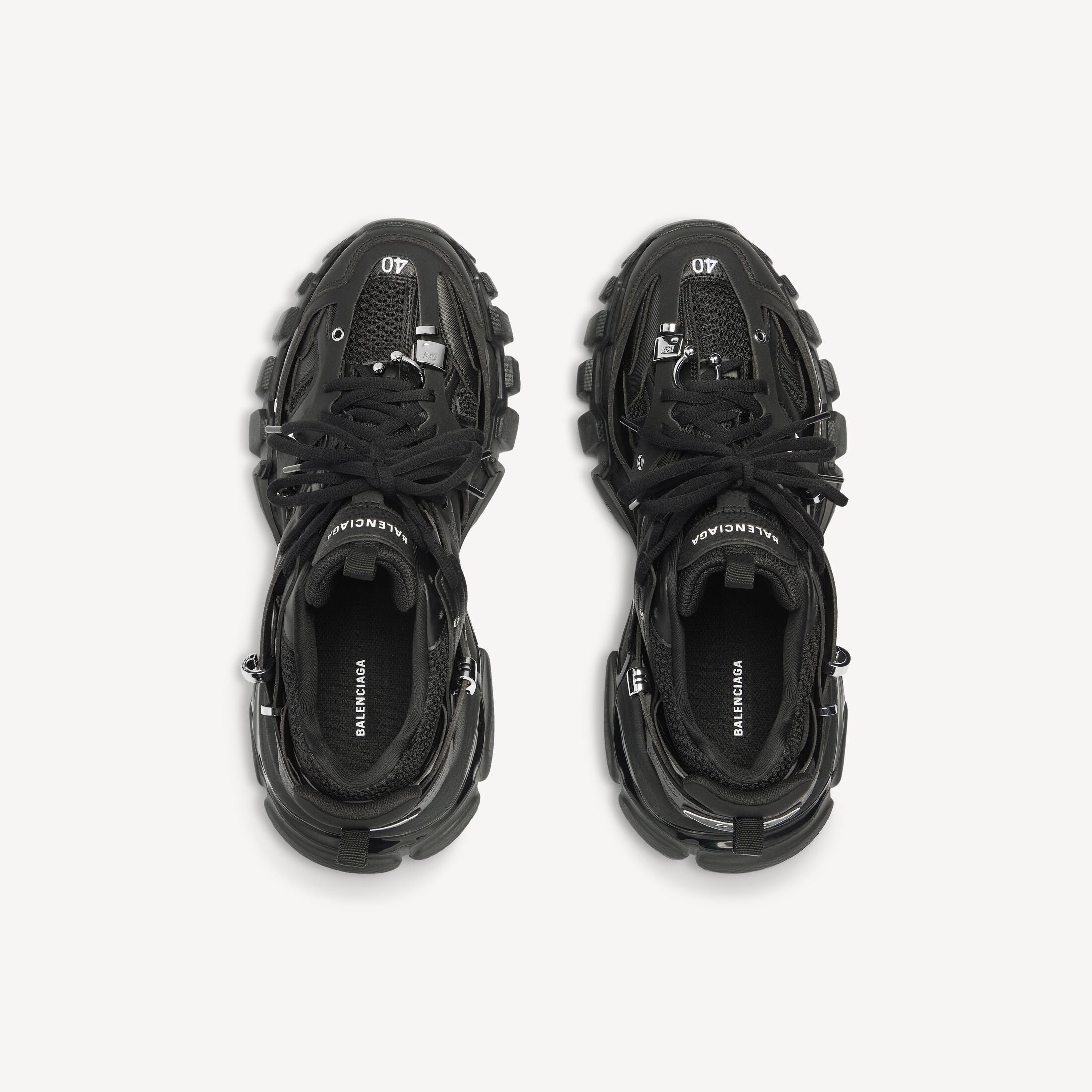Men's Track Piercing Trainers in Black