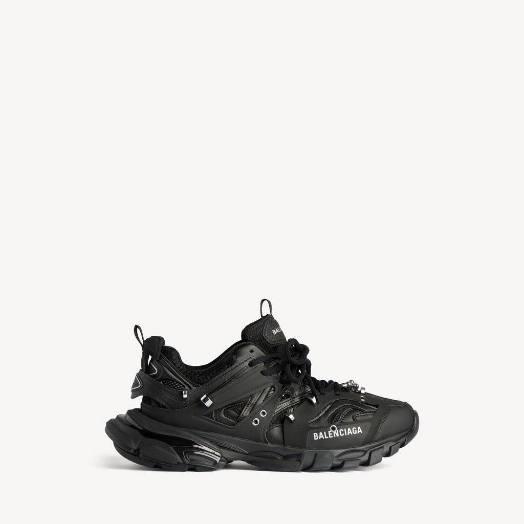 Men's Track Piercing Trainers in Black