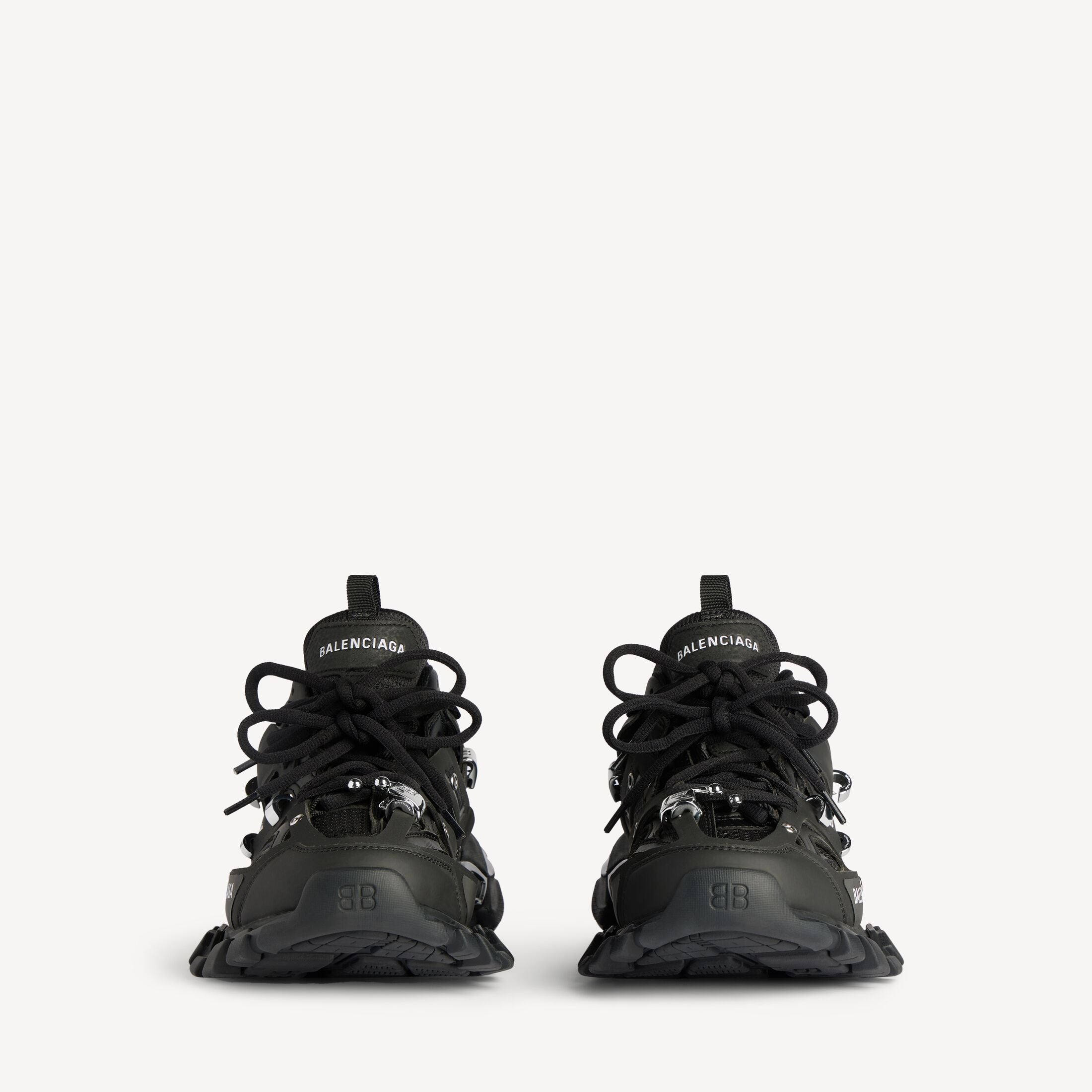 Men's Track Piercing Trainers in Black