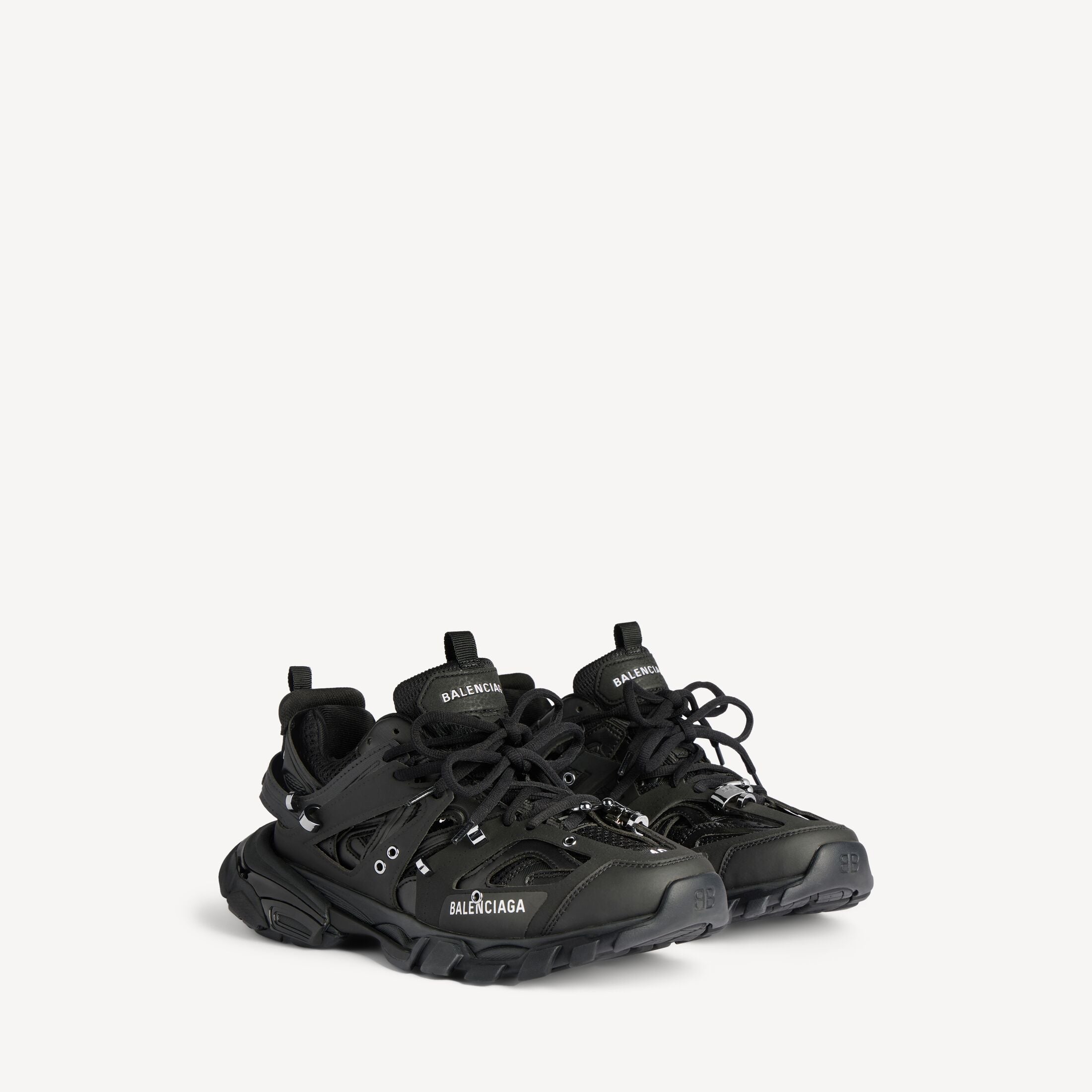 Men's Track Piercing Trainers in Black