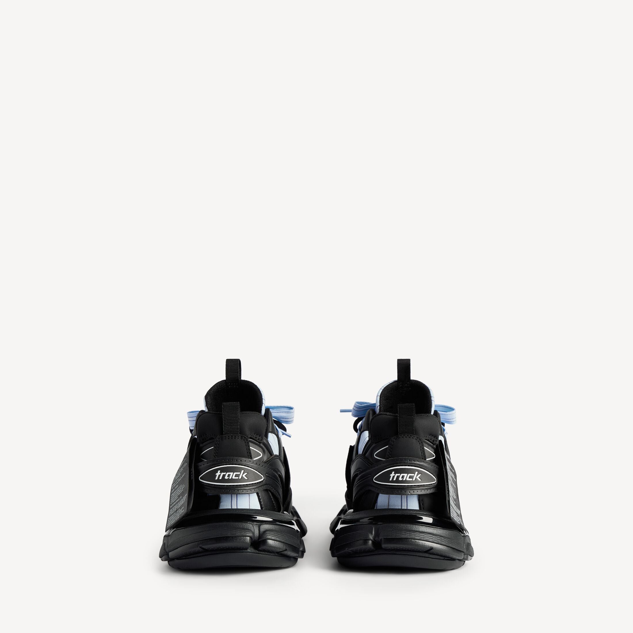 Men's Track Shirt Trainers in Black/blue