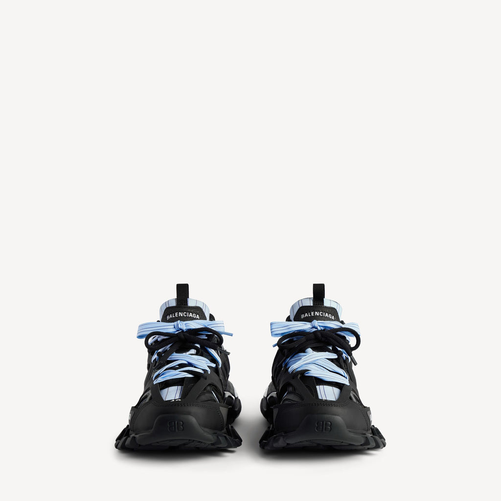 Men's Track Shirt Trainers in Black/blue