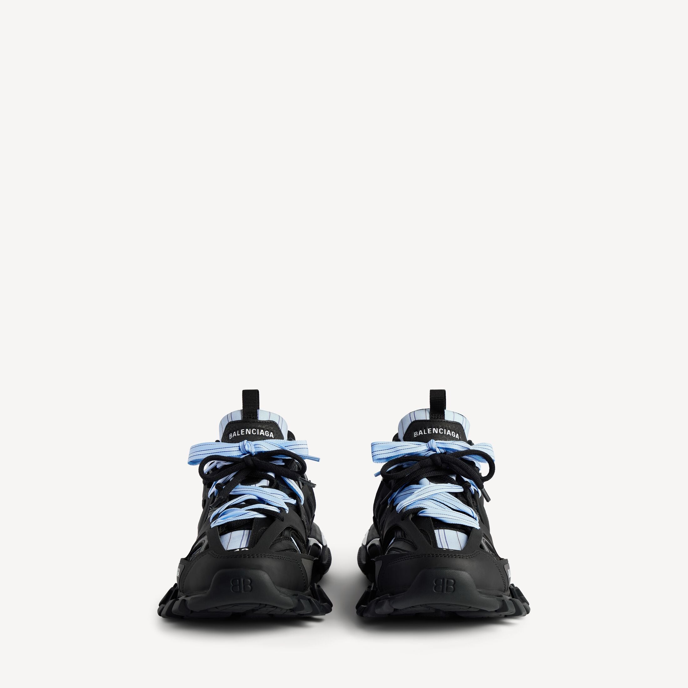 Men's Track Shirt Trainers in Black/blue