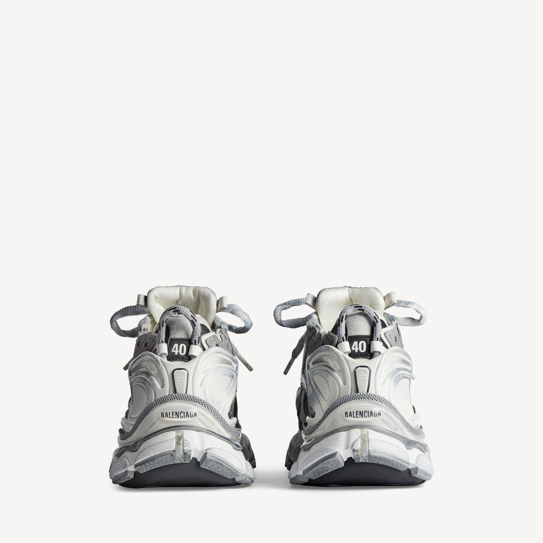 Men's Runner Trainers in Grey/white/black