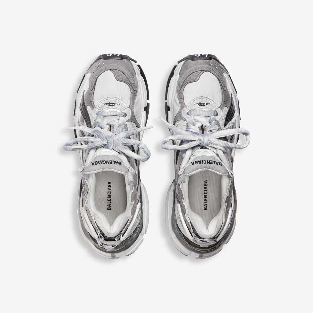 Men's Runner Trainers in Grey/white/black