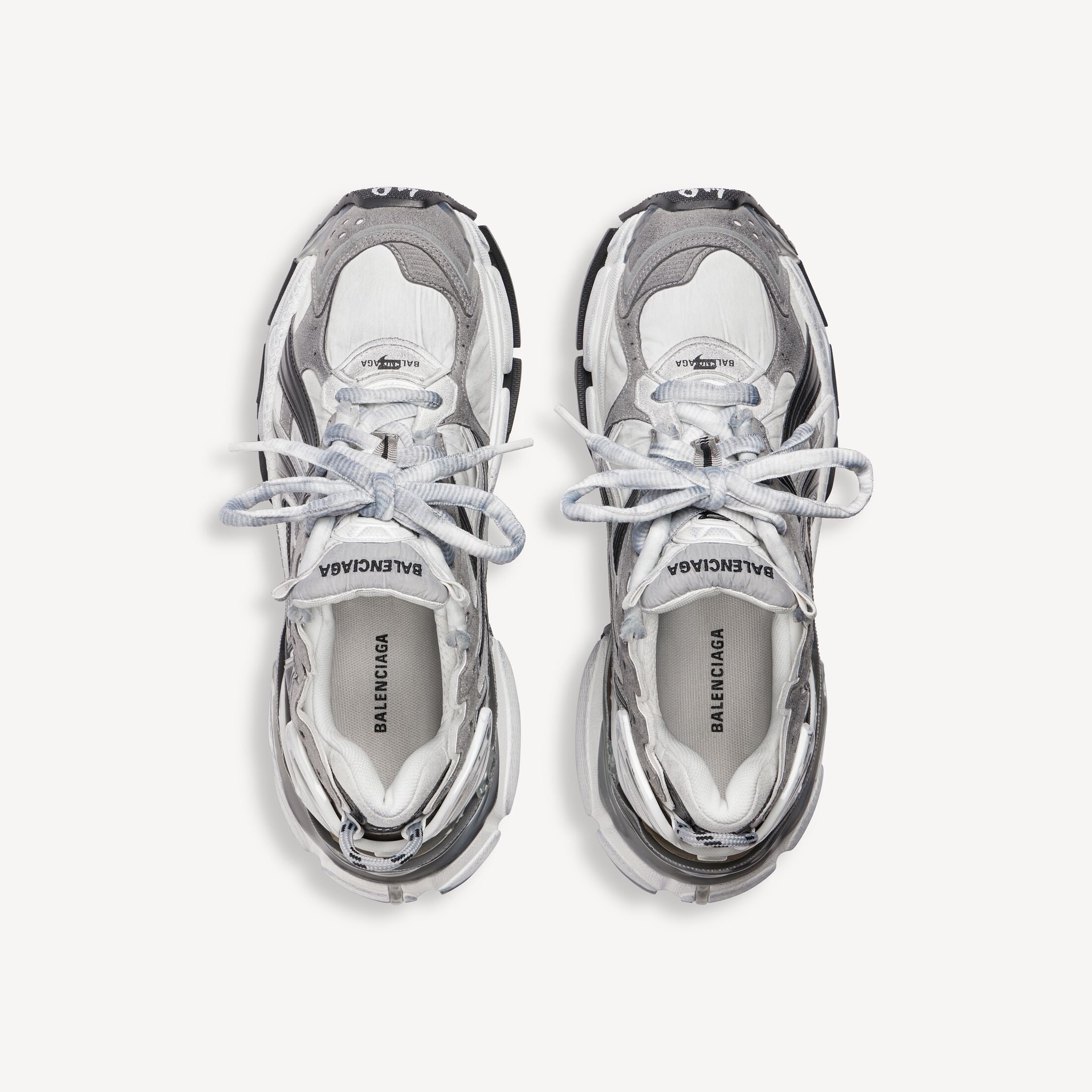 Men's Runner Trainers in Grey/white/black