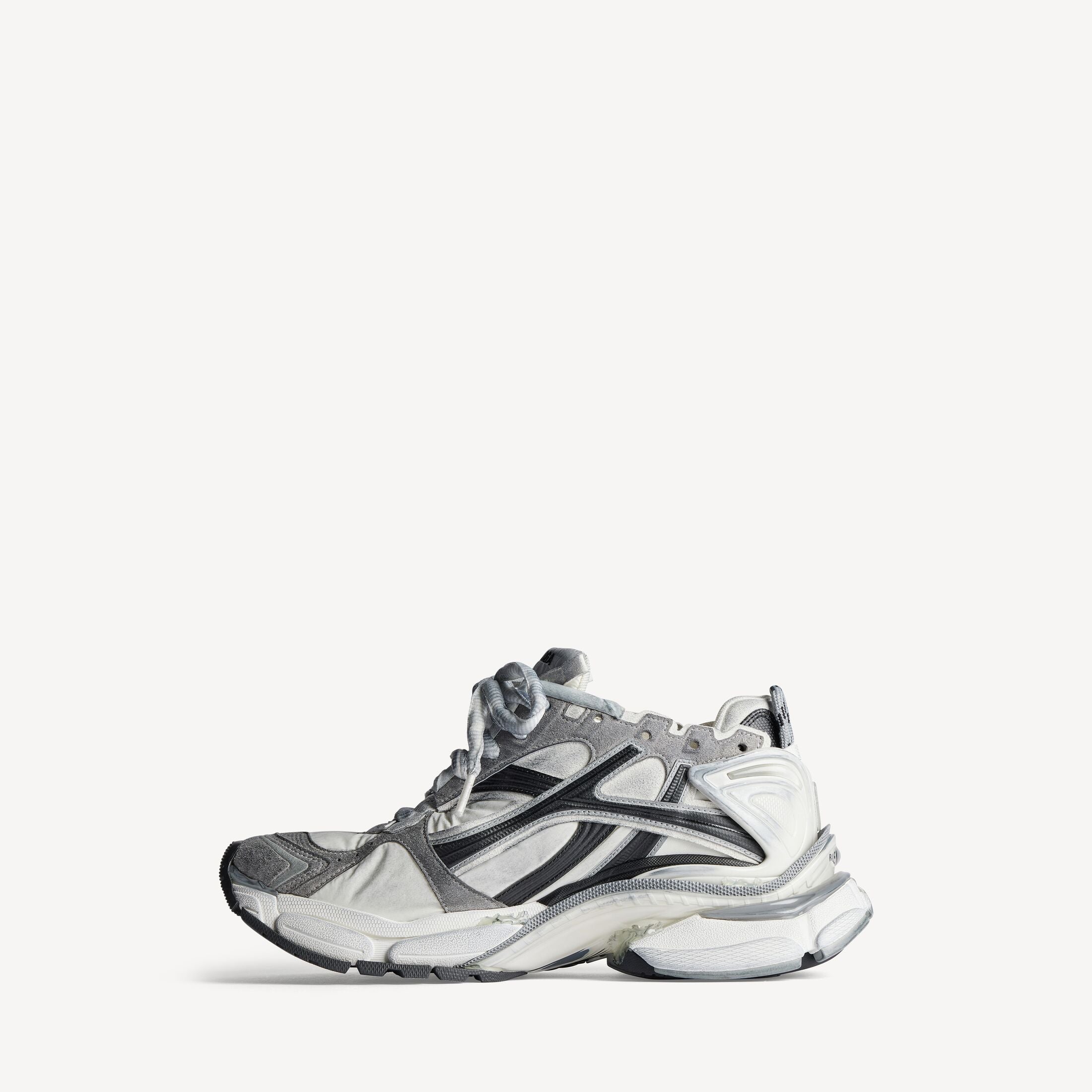 Men's Runner Trainers in Grey/white/black