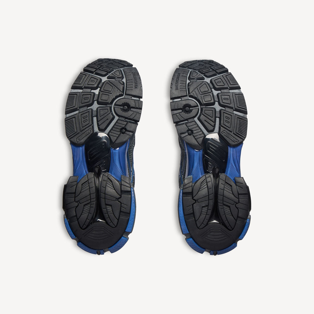 Men's Runner Gradient Mesh Trainers in Black/blue/grey