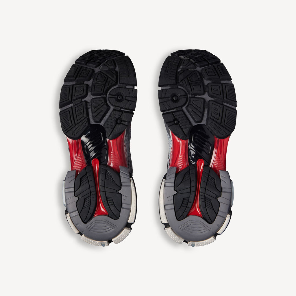 Men's Runner Gradient Trainers in Grey/red/black