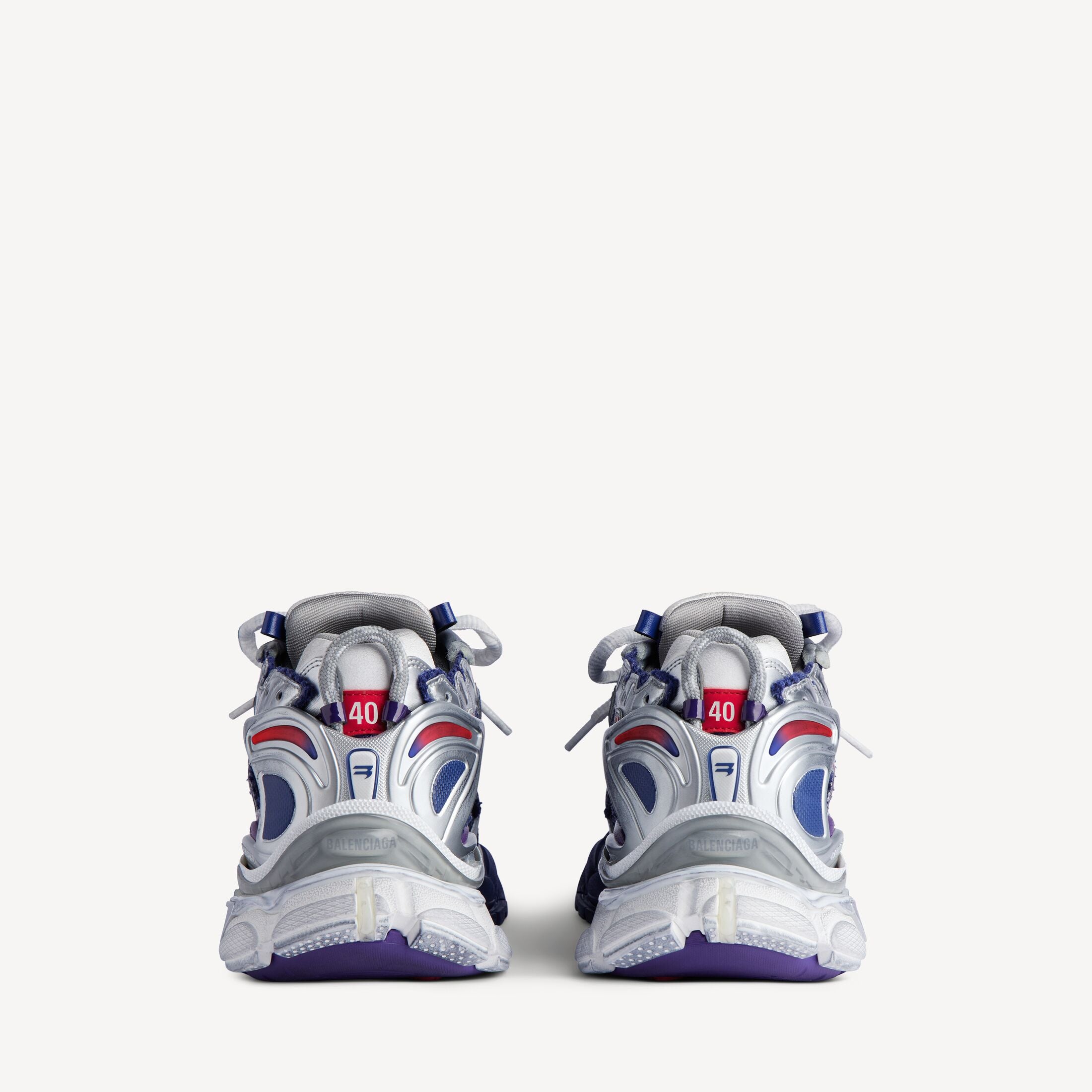 Men's Runner Gradient Trainers in Navy/red/grey