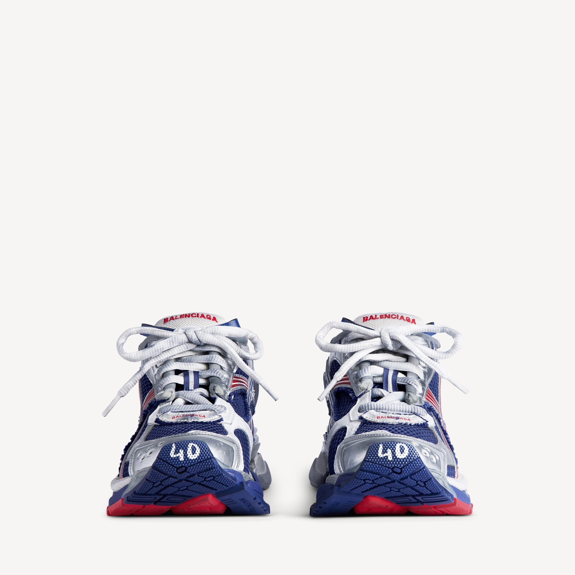 Men's Runner Gradient Trainers in Navy/red/grey