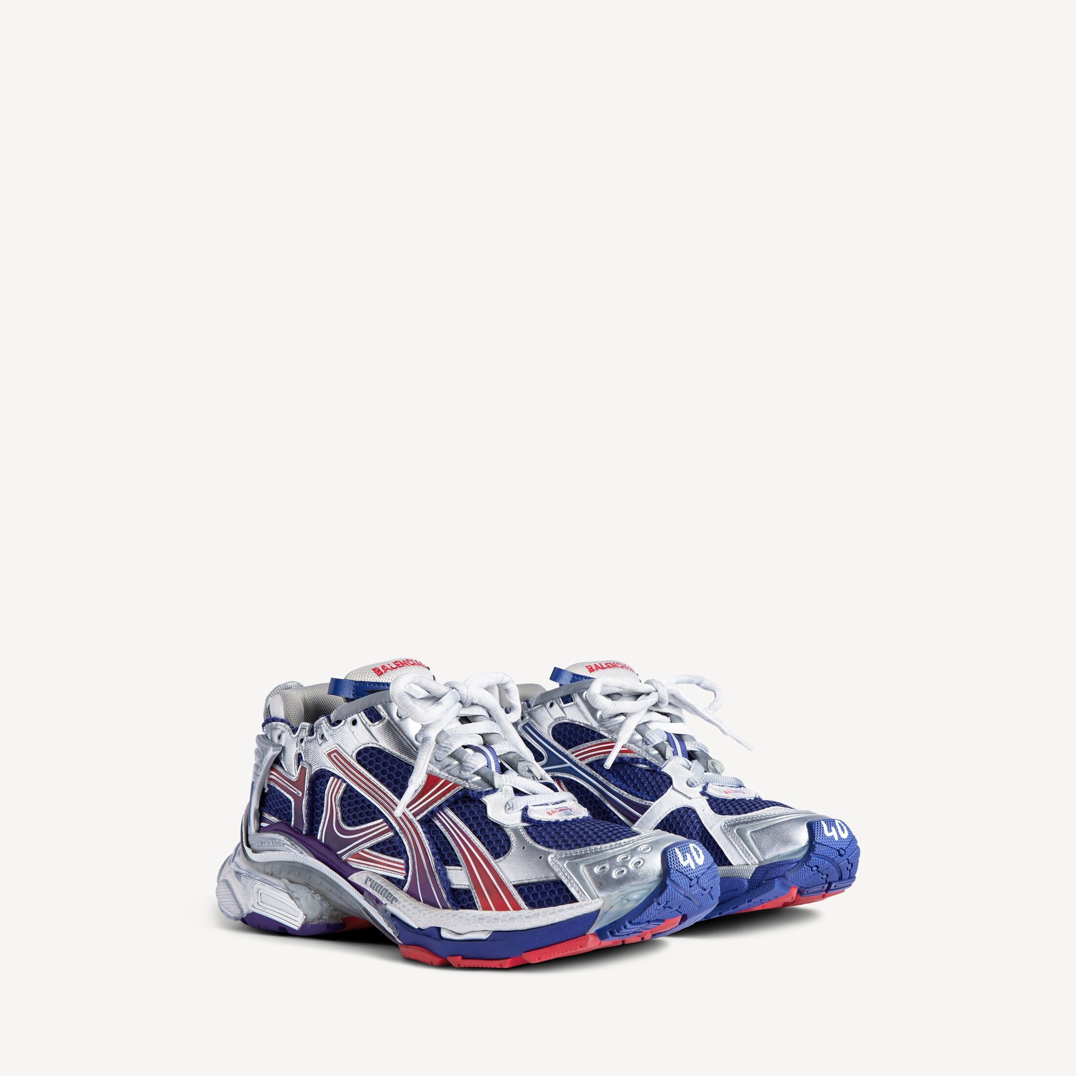 Men's Runner Gradient Trainers in Navy/red/grey