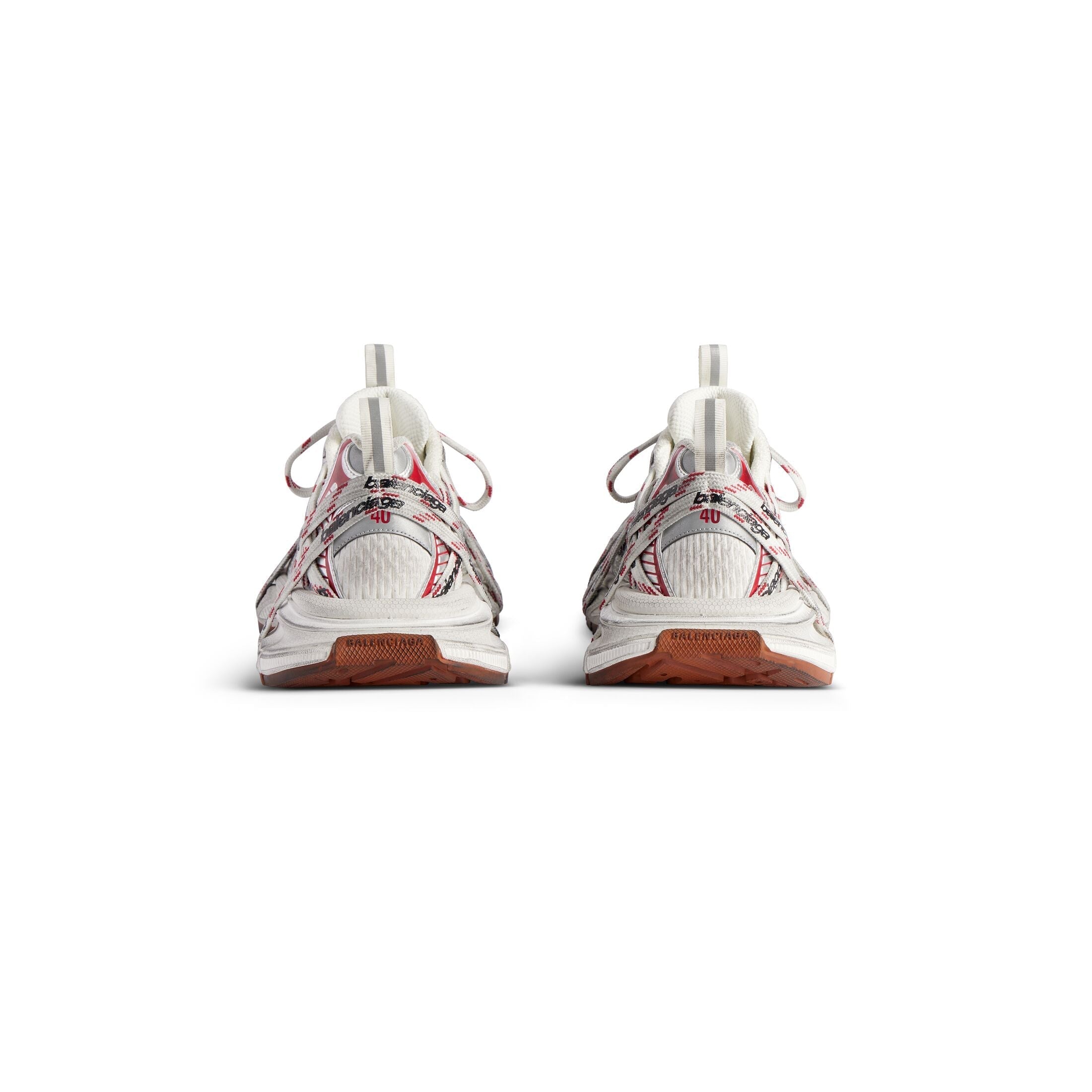 Men's 3xl Extreme Laces Logo Sneaker in Beige/grey/red/brown