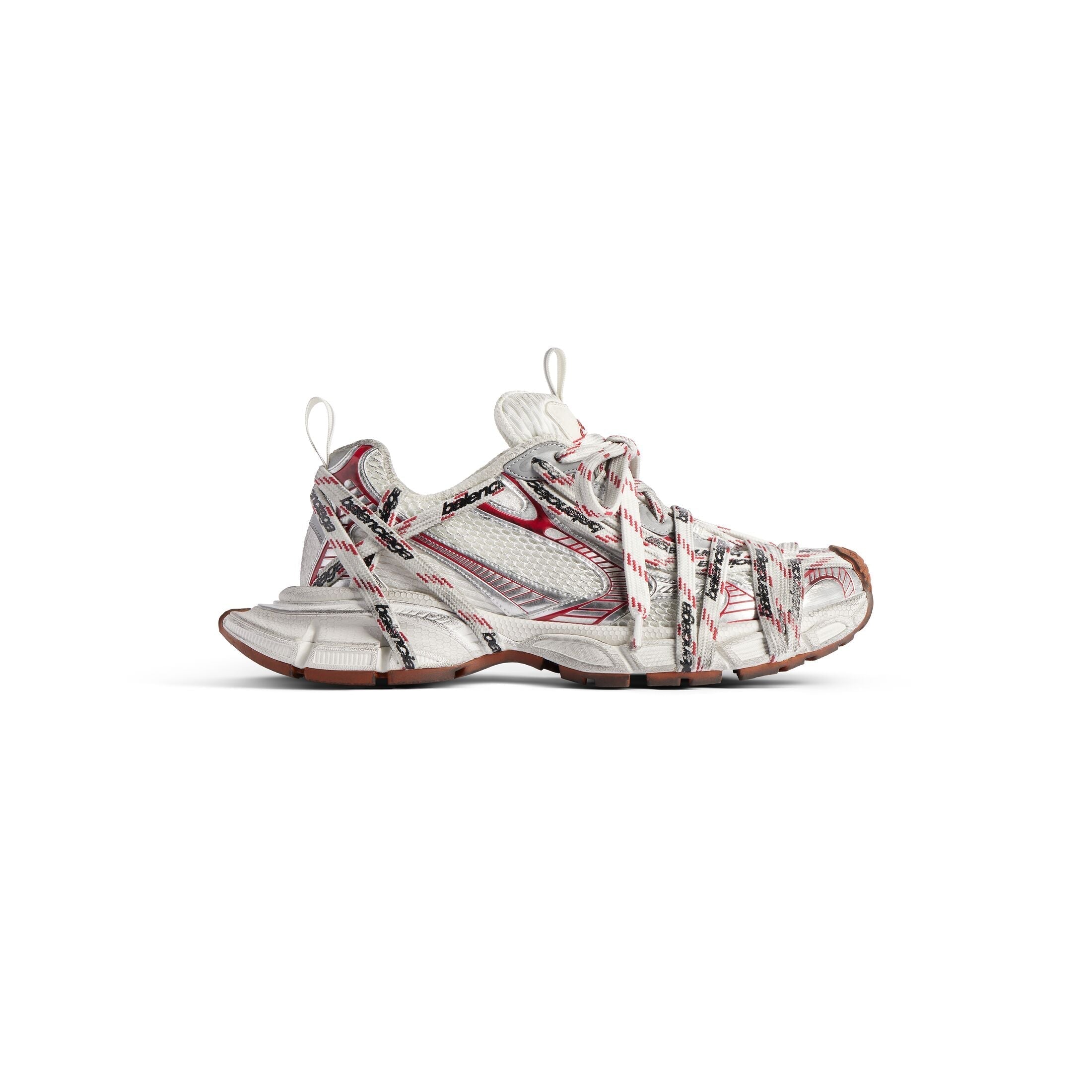 Men's 3xl Extreme Laces Logo Sneaker in Beige/grey/red/brown