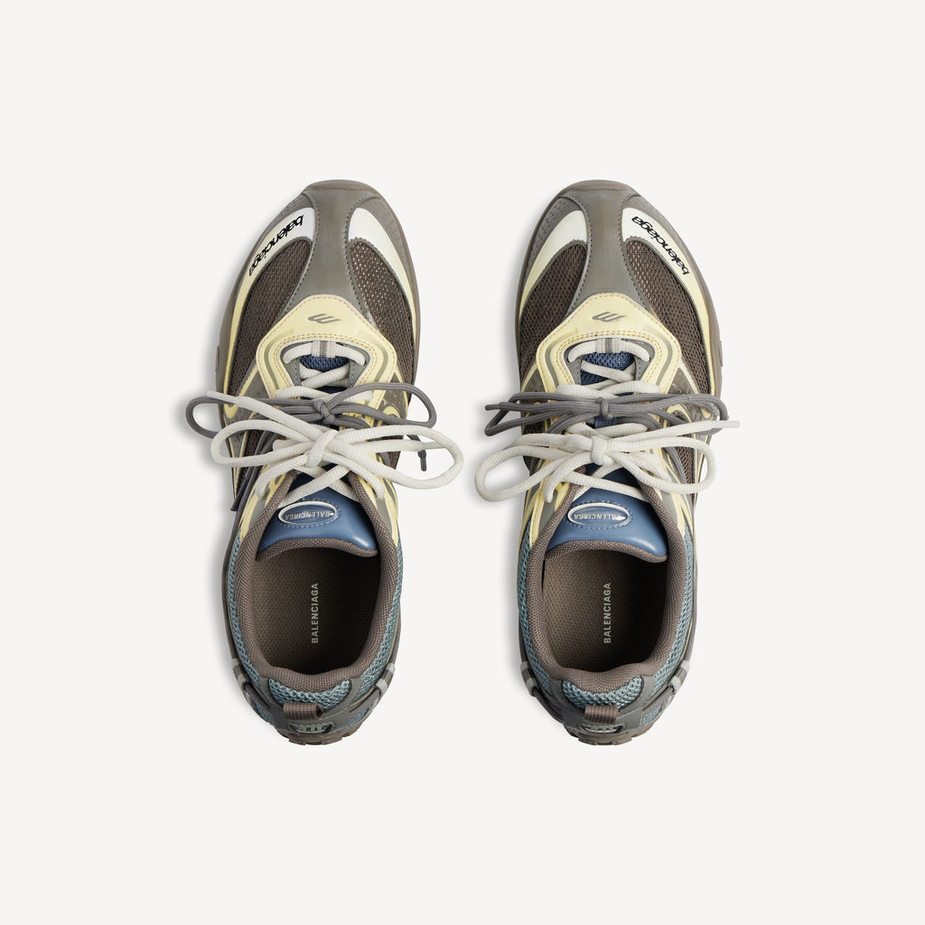 Men's Radar Gradient Lines Trainers in Brown/blue/yellow/grey