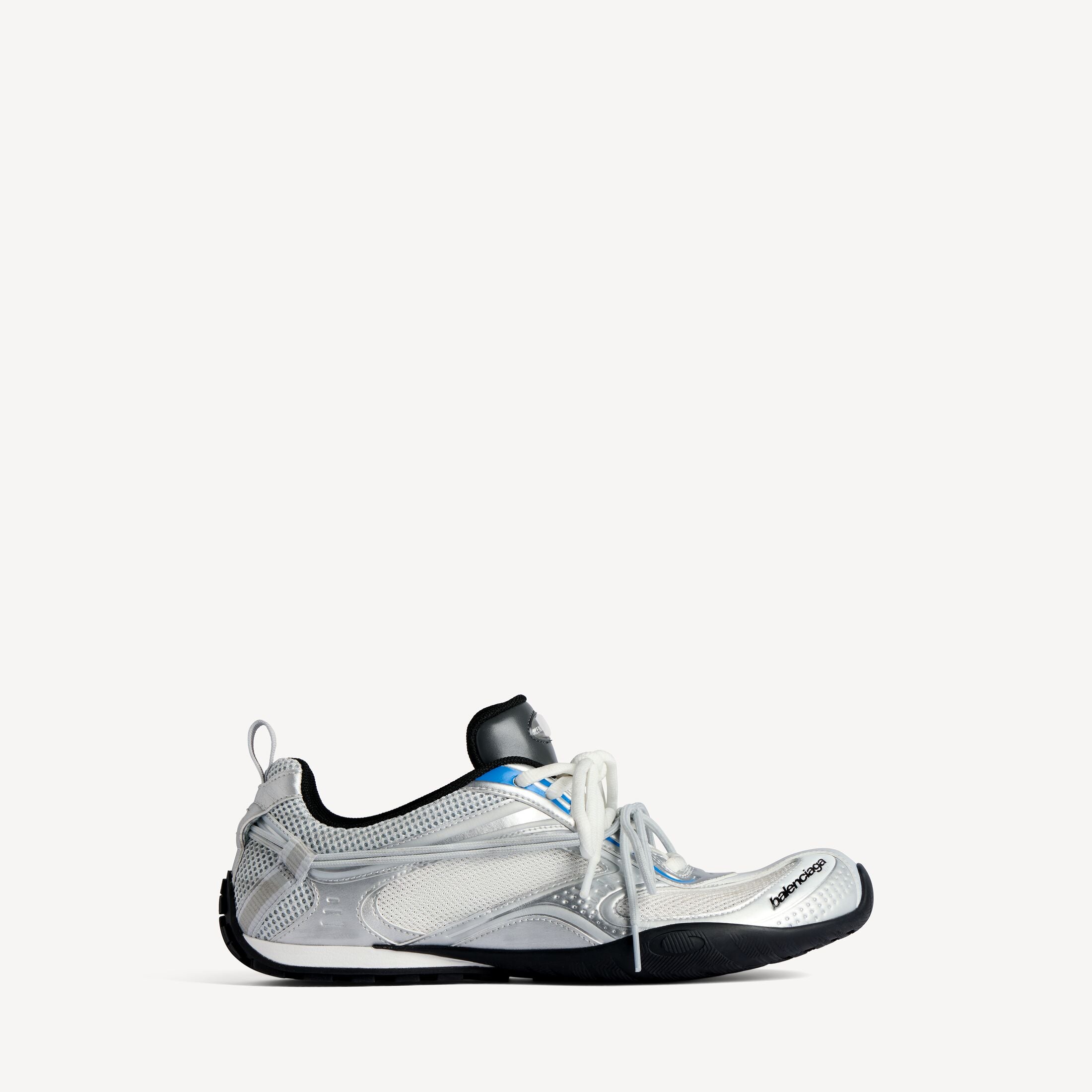 Men's Radar Gradient Lines Trainers in White/grey/silver/black/blue