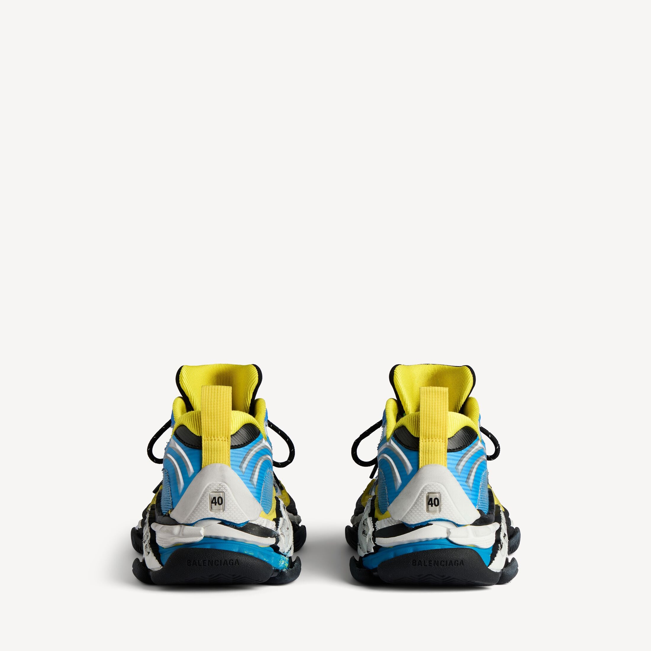 Men's Triple S.2 Trainers in Blue/white/yellow