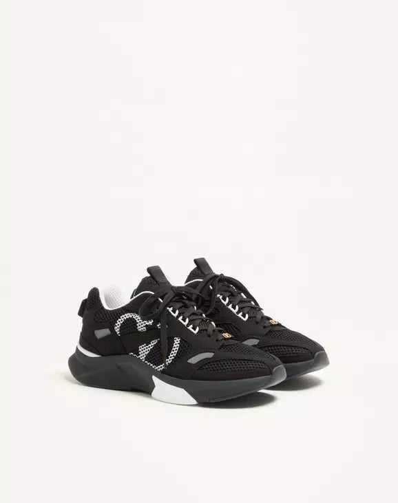 Demivee Trainer In Mesh Fabric With Suede Inserts