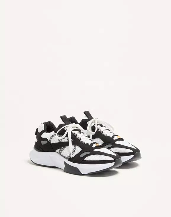 Demivee Trainer In Mesh Fabric With Suede Inserts