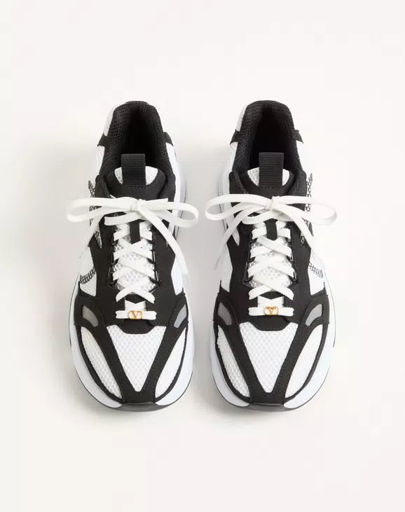 Demivee Trainer In Mesh Fabric With Suede Inserts