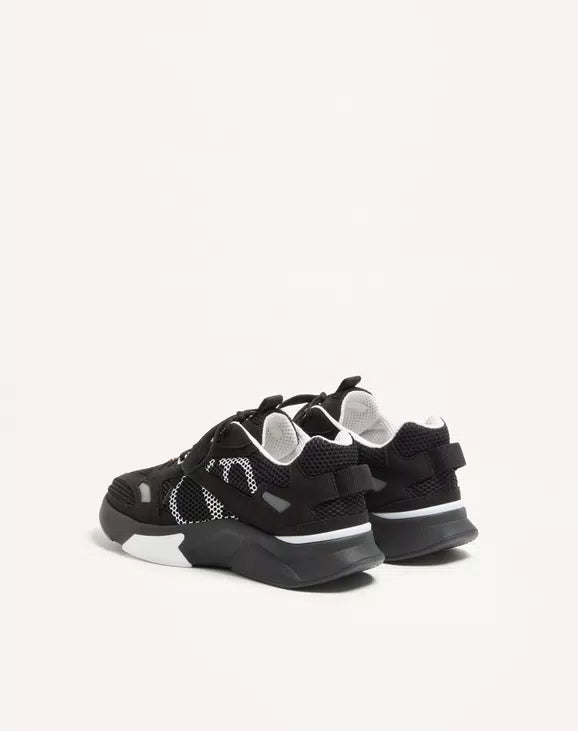 Demivee Trainer In Mesh Fabric With Suede Inserts