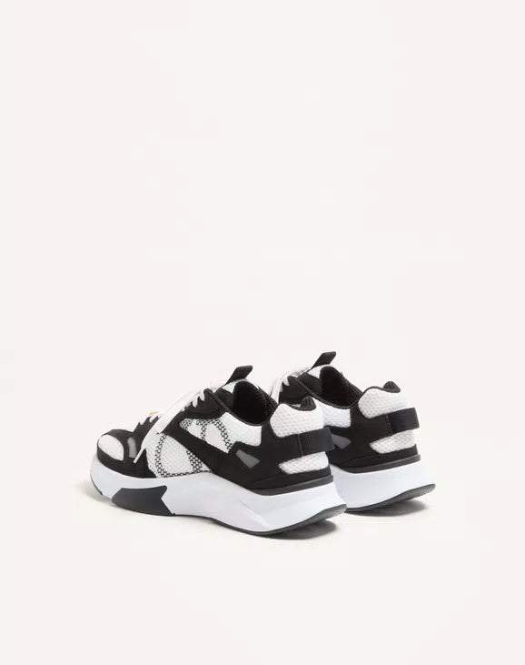 Demivee Trainer In Mesh Fabric With Suede Inserts