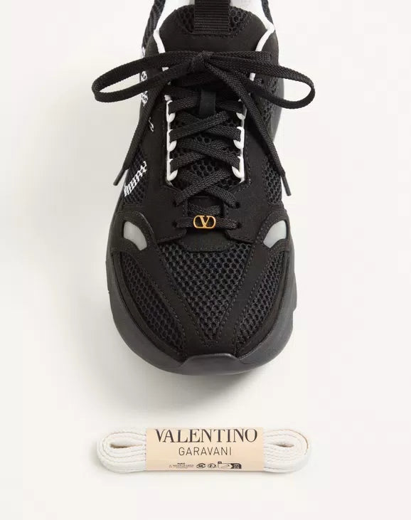 Demivee Trainer In Mesh Fabric With Suede Inserts