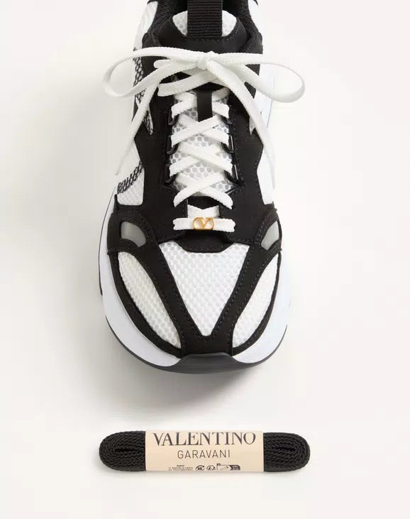 Demivee Trainer In Mesh Fabric With Suede Inserts