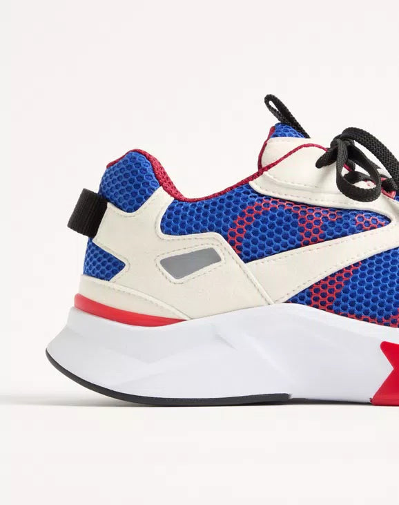 Demivee Trainer In Mesh Fabric With Suede Inserts