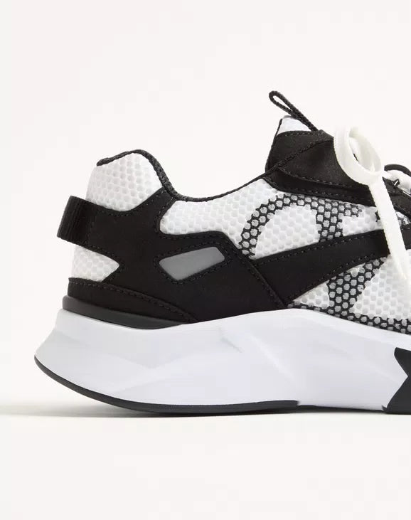 Demivee Trainer In Mesh Fabric With Suede Inserts