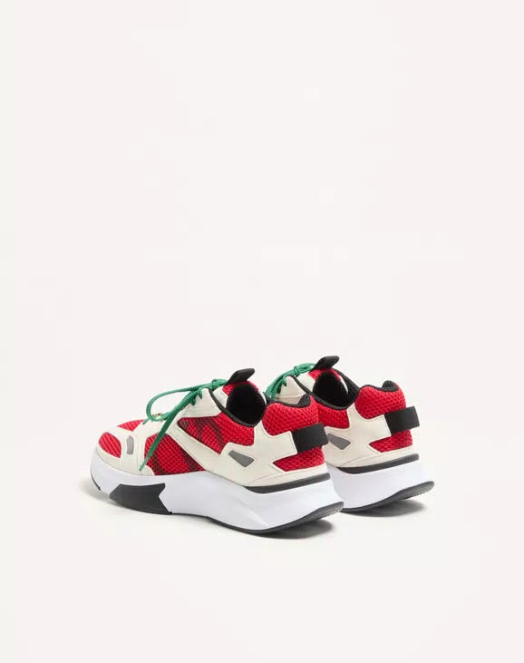 Demivee Trainer In Mesh Fabric With Suede Inserts