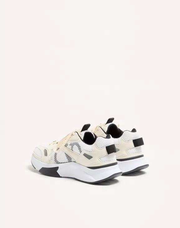 Demivee Trainer In Mesh Fabric With Suede Inserts