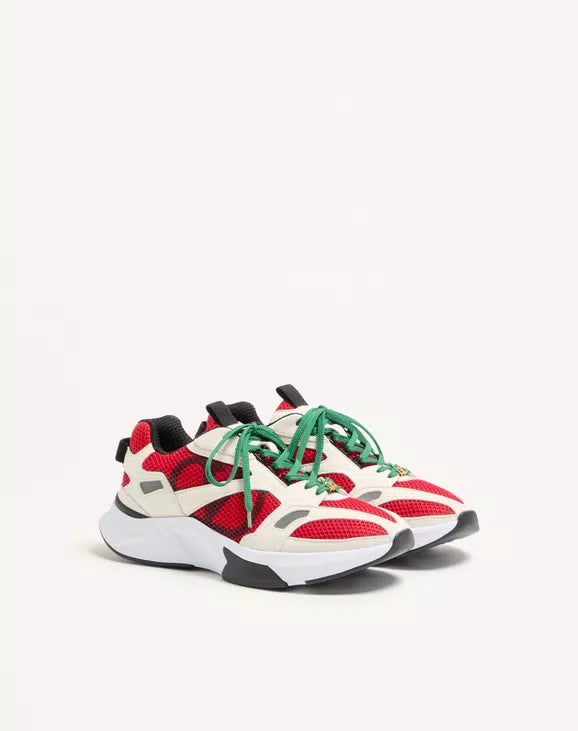 Demivee Trainer In Mesh Fabric With Suede Inserts