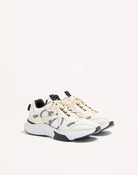 Demivee Trainer In Mesh Fabric With Suede Inserts