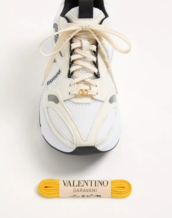 Demivee Trainer In Mesh Fabric With Suede Inserts
