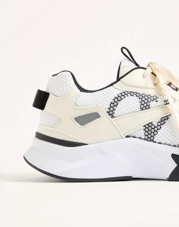 Demivee Trainer In Mesh Fabric With Suede Inserts