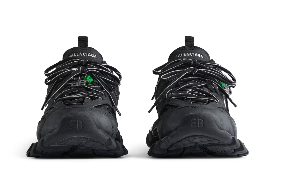 Men's Track Trainers With Charms in Black