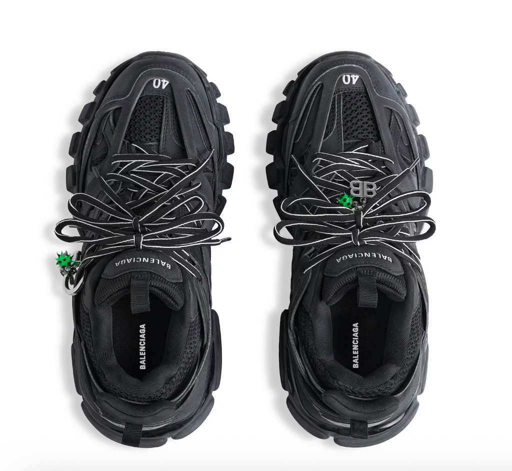 Men's Track Trainers With Charms in Black