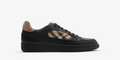 Leather and Check Terrace Sneakers