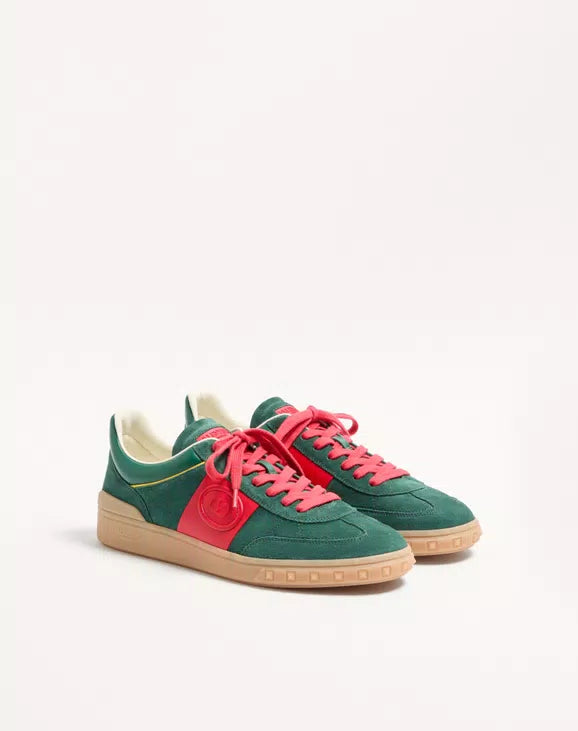 Upvillage Low Top Trainer In Split Leather And Calfskin Nappa Leather
