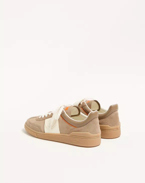 Upvillage Low Top Trainer In Split Leather And Calfskin Nappa Leather