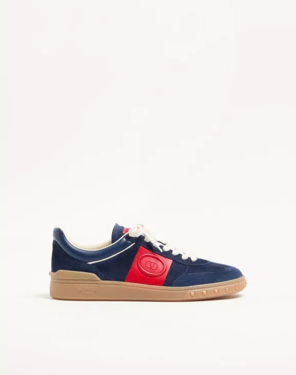 Upvillage Low Top Trainer In Split Leather And Calfskin Nappa Leather