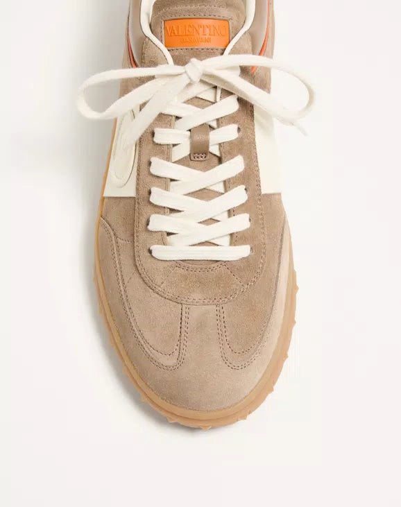 Upvillage Low Top Trainer In Split Leather And Calfskin Nappa Leather